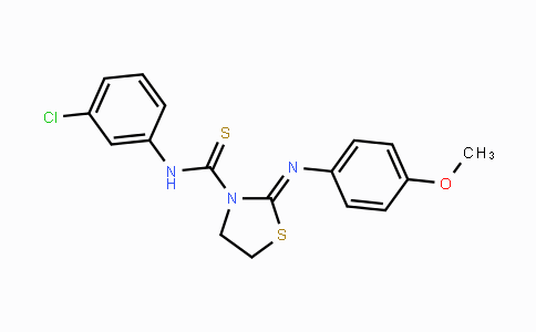 CAS No. 73316-87-7, N-(3-Chlorophenyl)-2-[(4-methoxyphenyl)imino]-1,3-thiazolane-3-carbothioamide