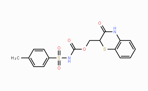 CAS No. 294853-53-5, (3-Oxo-3,4-dihydro-2H-1,4-benzothiazin-2-yl)methyl N-[(4-methylphenyl)sulfonyl]carbamate