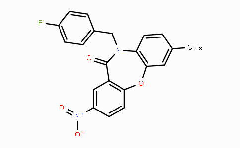 CAS No. 866156-37-8, 10-(4-Fluorobenzyl)-7-methyl-2-nitrodibenzo[b,f][1,4]oxazepin-11(10H)-one