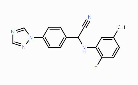 CAS No. 866157-63-3, 2-(2-Fluoro-5-methylanilino)-2-[4-(1H-1,2,4-triazol-1-yl)phenyl]acetonitrile