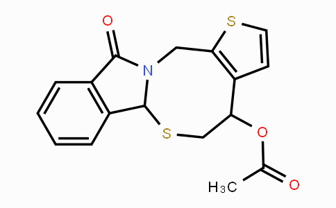 CAS No. 866008-44-8, 11-Oxo-4,6a,11,13-tetrahydro-5H-thieno[2',3':5,6][1,3]thiazocino[2,3-a]isoindol-4-yl acetate