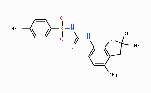 CAS No. 866008-56-2, 2,2,4-Trimethyl-7-[({[(4-methylphenyl)sulfonyl]amino}carbonyl)amino]-2,3-dihydro-1-benzofuran