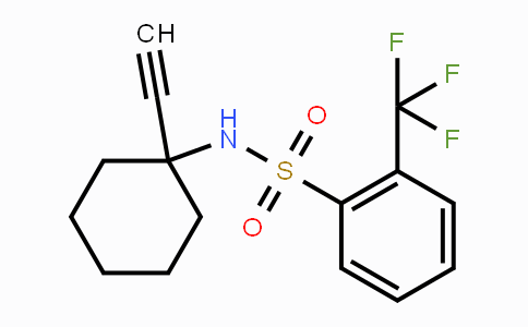 CAS No. 866008-76-6, N-(1-Ethynylcyclohexyl)-2-(trifluoromethyl)benzenesulfonamide