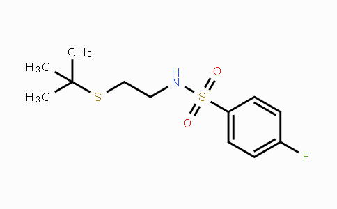 MC120966 | 432017-39-5 | N-[2-(tert-Butylsulfanyl)ethyl]-4-fluorobenzenesulfonamide