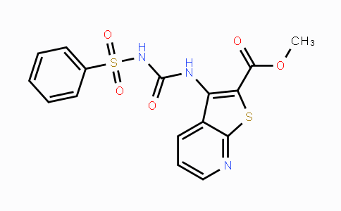 CAS No. 866009-10-1, Methyl 3-({[(phenylsulfonyl)amino]carbonyl}amino)thieno[2,3-b]pyridine-2-carboxylate