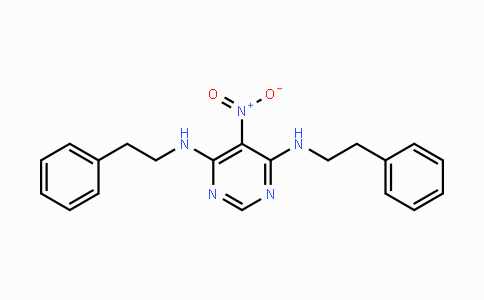 CAS No. 102460-94-6, 5-Nitro-N~4~,N~6~-diphenethyl-4,6-pyrimidinediamine