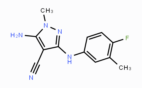 CAS No. 956778-58-8, 5-Amino-3-(4-fluoro-3-methylanilino)-1-methyl-1H-pyrazole-4-carbonitrile