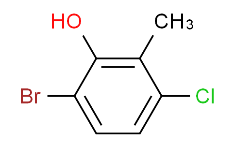 CAS No. 55289-29-7, 6-Bromo-3-chloro-2-methyl-phenol