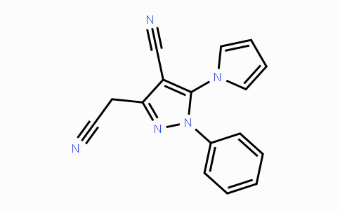 CAS No. 217462-07-2, 3-(Cyanomethyl)-1-phenyl-5-(1H-pyrrol-1-yl)-1H-pyrazole-4-carbonitrile