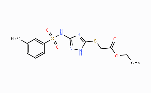 CAS No. 866010-90-4, Ethyl 2-[(3-{[(3-methylphenyl)sulfonyl]amino}-1H-1,2,4-triazol-5-yl)sulfanyl]acetate