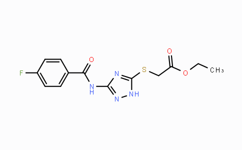 CAS No. 866010-93-7, Ethyl 2-({3-[(4-fluorobenzoyl)amino]-1H-1,2,4-triazol-5-yl}sulfanyl)acetate