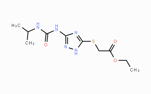 CAS No. 866010-96-0, Ethyl 2-[(3-{[(isopropylamino)carbonyl]amino}-1H-1,2,4-triazol-5-yl)sulfanyl]acetate