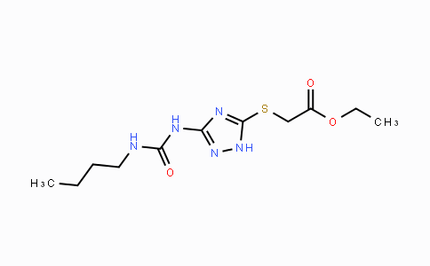 CAS No. 866010-97-1, Ethyl 2-[(3-{[(butylamino)carbonyl]amino}-1H-1,2,4-triazol-5-yl)sulfanyl]acetate
