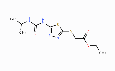 CAS No. 866011-00-9, Ethyl 2-[(5-{[(isopropylamino)carbonyl]amino}-1,3,4-thiadiazol-2-yl)sulfanyl]acetate