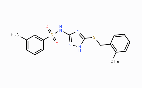 CAS No. 866011-01-0, 3-Methyl-N-{5-[(2-methylbenzyl)sulfanyl]-1H-1,2,4-triazol-3-yl}benzenesulfonamide