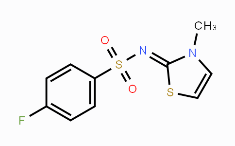 CAS No. 866011-07-6, 4-Fluoro-N-[3-methyl-1,3-thiazol-2(3H)-yliden]benzenesulfonamide