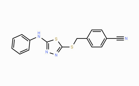 CAS No. 782457-31-2, 4-{[(5-Anilino-1,3,4-thiadiazol-2-yl)sulfanyl]methyl}benzenecarbonitrile