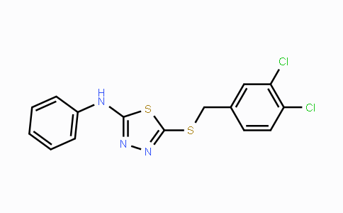 CAS No. 866041-98-7, 5-[(3,4-Dichlorobenzyl)sulfanyl]-N-phenyl-1,3,4-thiadiazol-2-amine