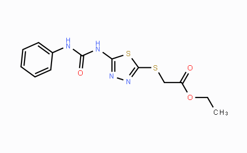 CAS No. 866042-10-6, Ethyl 2-({5-[(anilinocarbonyl)amino]-1,3,4-thiadiazol-2-yl}sulfanyl)acetate