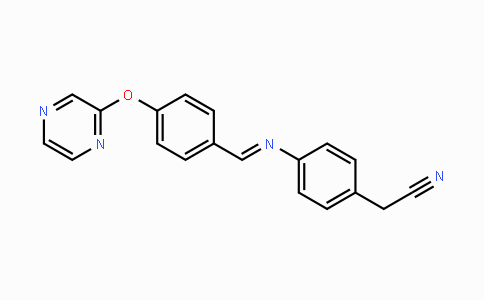 CAS No. 866042-31-1, 2-[4-({(E)-[4-(2-Pyrazinyloxy)phenyl]methylidene}amino)phenyl]acetonitrile