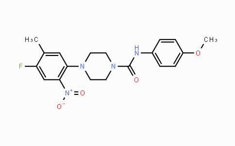 CAS No. 1262222-60-5, 4-(4-Fluoro-5-methyl-2-nitrophenyl)-N-(4-methoxyphenyl)piperazine-1-carboxamide