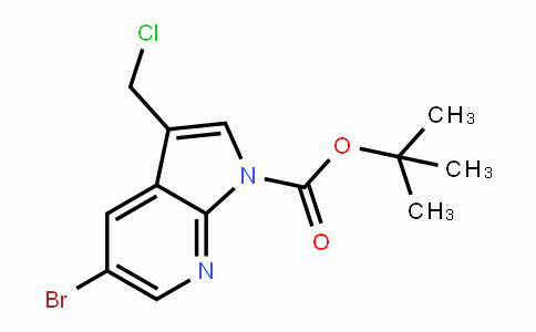 CAS No. 1234616-42-2, tert-Butyl 5-bromo-3-(chloromethyl)pyrrolo[2,3-b]pyridine-1-carboxylate