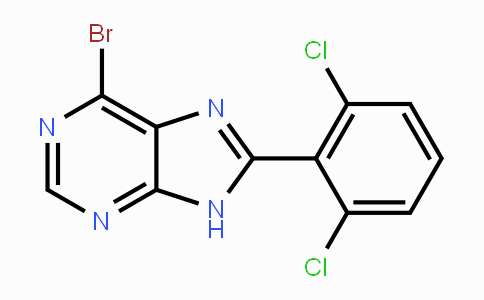 CAS No. 1227958-56-6, 6-Bromo-8-(2,6-dichlorophenyl)-9H-purine