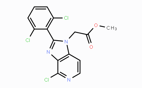 CAS No. 1439820-87-7, Methyl 2-(4-chloro-2-(2,6-dichlorophenyl)-1H-imidazo[4,5-c]pyridin-1-yl)acetate