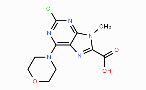 CAS No. 1439824-88-0, 2-Chloro-9-methyl-6-morpholino-9H-purine-8-carboxylic acid