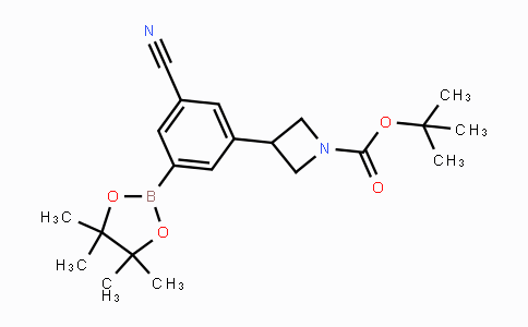 CAS No. 1451390-84-3, tert-Butyl 3-(3-cyano-5-(4,4,5,5-tetramethyl-1,3,2-dioxaborolan-2-yl)phenyl)azetidine-1-carboxylate