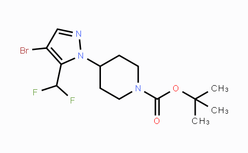 CAS No. 1449117-77-4, tert-Butyl 4-(4-bromo-5-(difluoromethyl)-1H-pyrazol-1-yl)piperidine-1-carboxylate