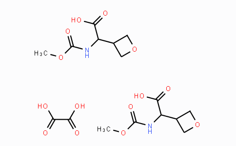 CAS No. 394653-40-8, 2-(Methoxycarbonylamino)-2-(oxetan-3-yl)acetic acid hemioxalate
