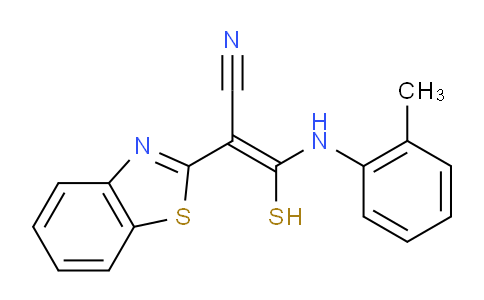 MC124D40 | 380342-30-3 | 2-(1,3-benzothiazol-2-yl)-3-(2-methylphenyl)amino-3-sulfanylprop-2-enenitrile