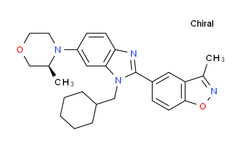 2226534-49-0 | (S)-5-(1-(Cyclohexylmethyl)-6-(3-methylmorpholino)-1H-benzo[d]imidazol-2-yl)-3-methylbenzo[d]isoxazole