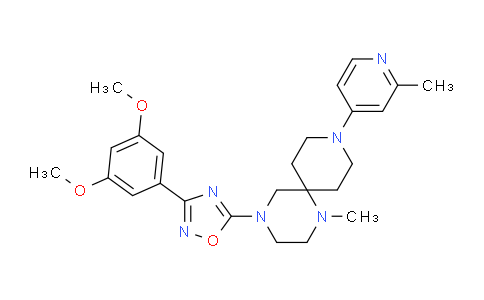 2387510-80-5 | 3-(3,5-Dimethoxyphenyl)-5-(1-methyl-9-(2-methylpyridin-4-yl)-1,4,9-triazaspiro[5.5]undecan-4-yl)-1,2,4-oxadiazole