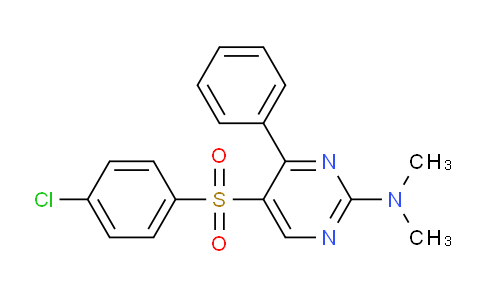 DY12U277 | 339108-34-8 | 5-[(4-CHLOROPHENYL)SULFONYL]-N,N-DIMETHYL-4-PHENYL-2-PYRIMIDINAMINE