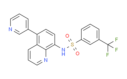 1819330-15-8 | N-(5-(Pyridin-3-yl)quinolin-8-yl)-3-(trifluoromethyl)benzenesulfonamide
