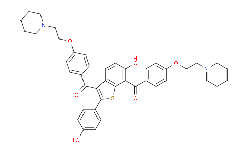 1159977-58-8 | (6-Hydroxy-2-(4-hydroxyphenyl)benzo[b]thiophene-3,7-diyl)bis((4-(2-(piperidin-1-yl)ethoxy)phenyl)methanone)