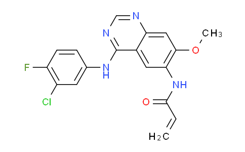 CAS No. 1035638-91-5, N-(4-((3-クロロ-4-フルオロフェニル)アミノ)-7-メトキシキナゾリン-6-イル)アクリルアミド