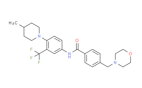 CAS No. 2479465-67-1, N-(4-(4-Methylpiperidin-1-yl)-3-(trifluoromethyl)phenyl)-4-(morpholinomethyl)benzamide