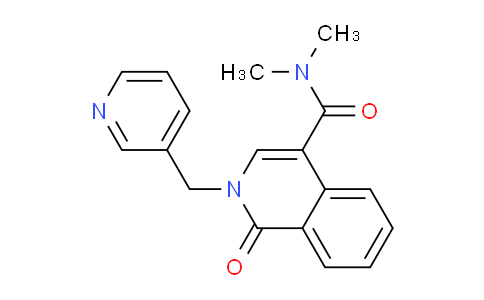 303995-17-7 | N,N-DIMETHYL-1-OXO-2-(3-PYRIDINYLMETHYL)-1,2-DIHYDRO-4-ISOQUINOLINECARBOXAMIDE