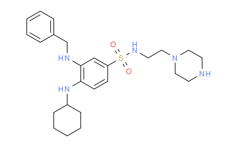2271358-64-4 | 3-(Benzylamino)-4-(cyclohexylamino)-N-(2-(piperazin-1-yl)ethyl)benzenesulfonamide