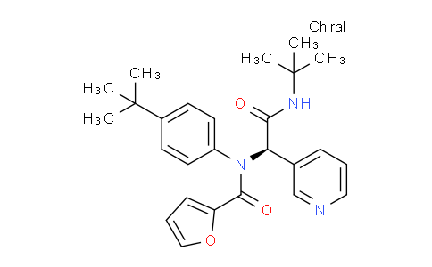 CAS No. 1417700-13-0, (R)-N-(4-(tert-Butyl)phenyl)-N-(2-(tert-butylamino)-2-oxo-1-(pyridin-3-yl)ethyl)furan-2-carboxamide