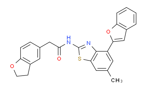 2288708-59-6 | N-(4-(苯并呋喃-2-基)-6-甲基苯并[d]噻唑-2-基)-2-(2,3-二氢苯并呋喃-5-基)乙酰胺