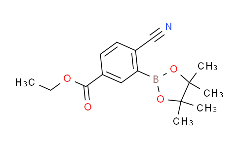 CAS No. 1126479-87-5, Benzoic acid, 4-cyano-3-(4,4,5,5-tetramethyl-1,3,2-dioxaborolan-2-yl)-, ethyl ester