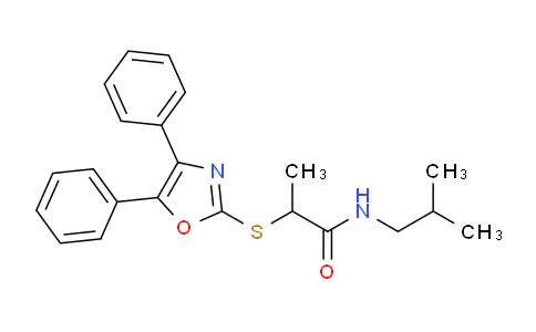 1280298-31-8 | 2-((4,5-二苯基恶唑-2-基)硫代)-N-异丁基丙酰胺