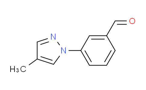 CAS No. 1339353-78-4, 3-(4-Methyl-1H-pyrazol-1-yl)benzaldehyde