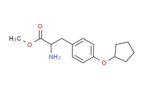 DY152Y84 | 1496563-72-4 | Methyl 2-amino-3-(4-cyclopentyloxyphenyl)propanoate