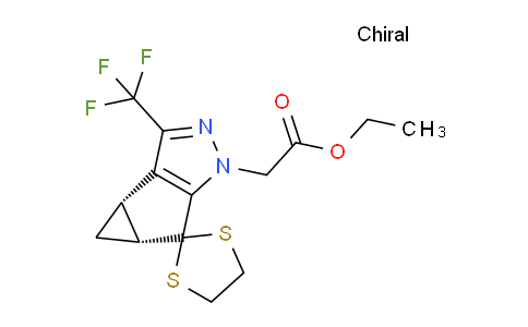 MC159M89 | 2375020-09-8 | ethyl 2-((3bS,4aR)-3-(trifluoromethyl)-4,4a-dihydrospiro[cyclopropa[3,4]cyclopenta[1,2-c]pyrazole-5,2'-[1,3]dithiolane]-1(3bH)-yl)acetate