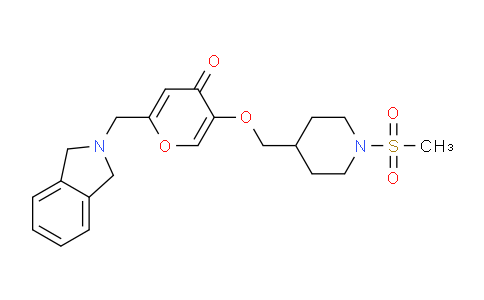 MC15H800 | 2231294-96-3 | 4H-Pyran-4-one, 2-[(1,3-dihydro-2H-isoindol-2-yl)methyl]-5-[[1-(methylsulfonyl)-4-piperidinyl]methoxy]-